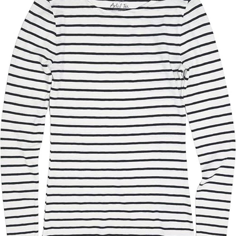 NWT Women's J. Crew Stripped Artistic Tee, Size M